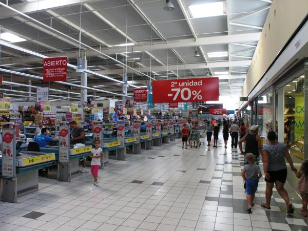 Kassenzone Carrefour